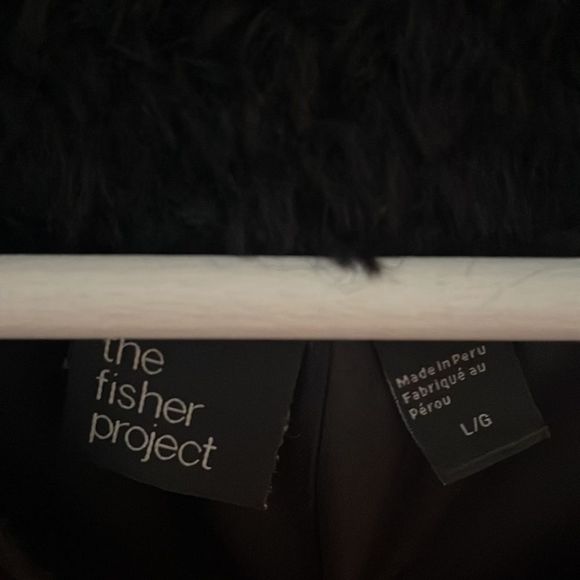 Eileen Fisher Alpaca and Leather Bomber Jacket Size Large - Picture 2 of 11